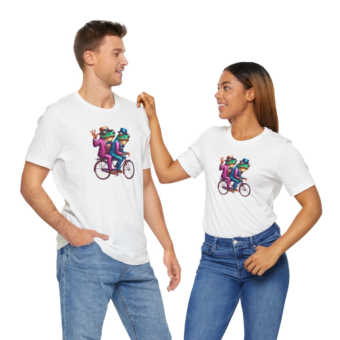 Frog Duo Graphic Tee - Fun Unisex Short Sleeve Shirt