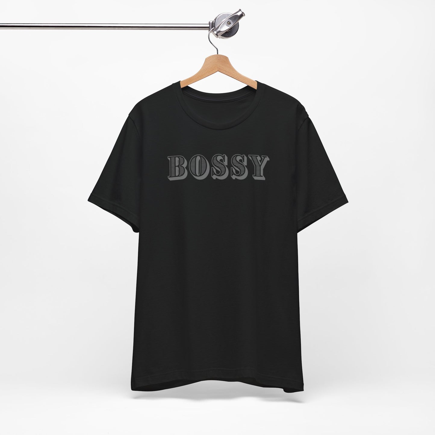 Bossy Unisex Jersey Tee - Trendy Graphic T-Shirt for Confident Outfits