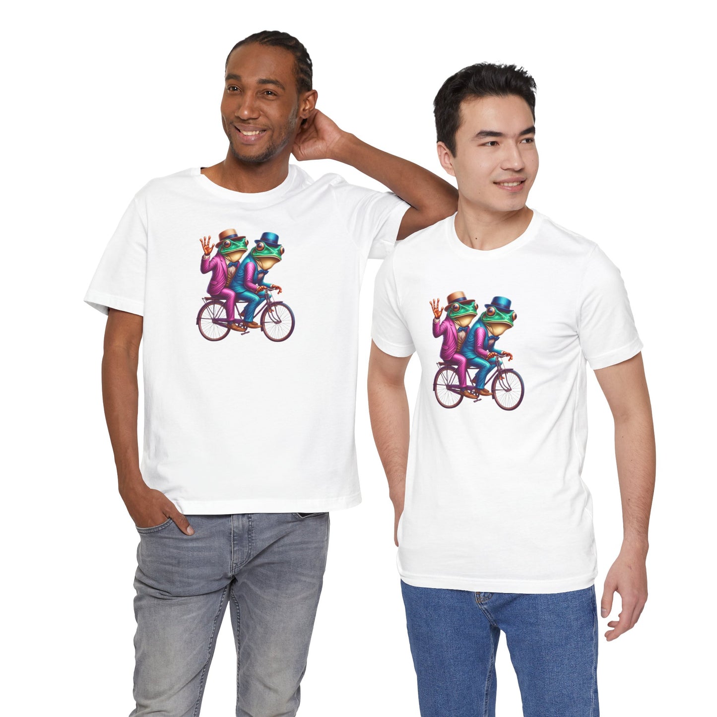 Frog Duo Graphic Tee - Fun Unisex Short Sleeve Shirt