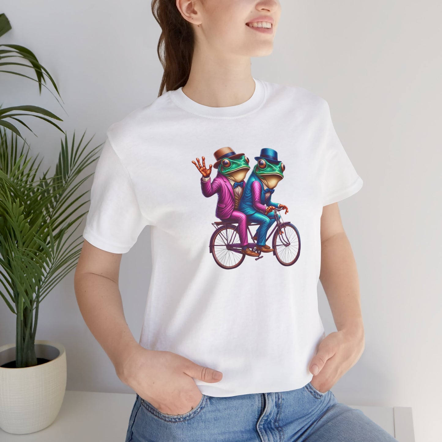 Frog Duo Graphic Tee - Fun Unisex Short Sleeve Shirt
