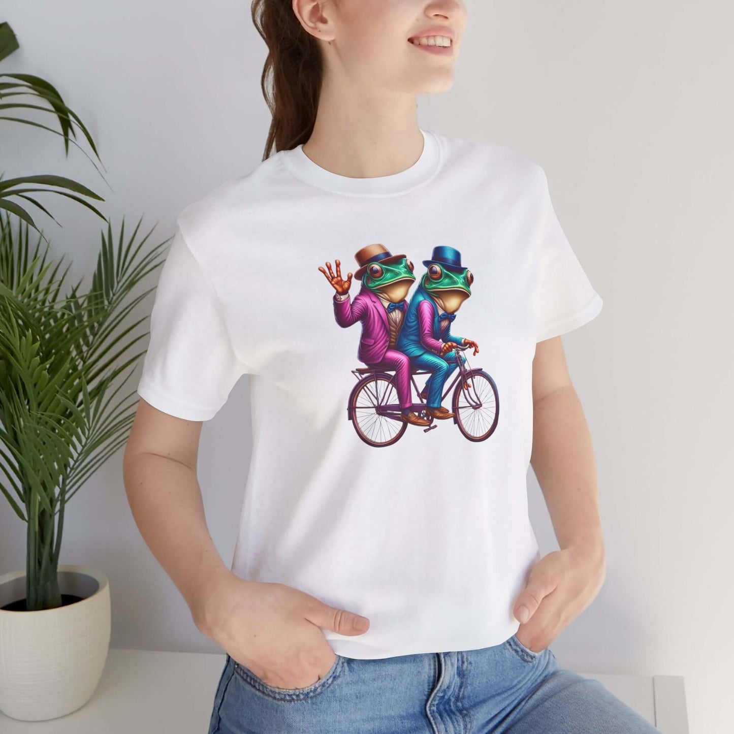 Frog Duo Graphic Tee - Fun Unisex Short Sleeve Shirt