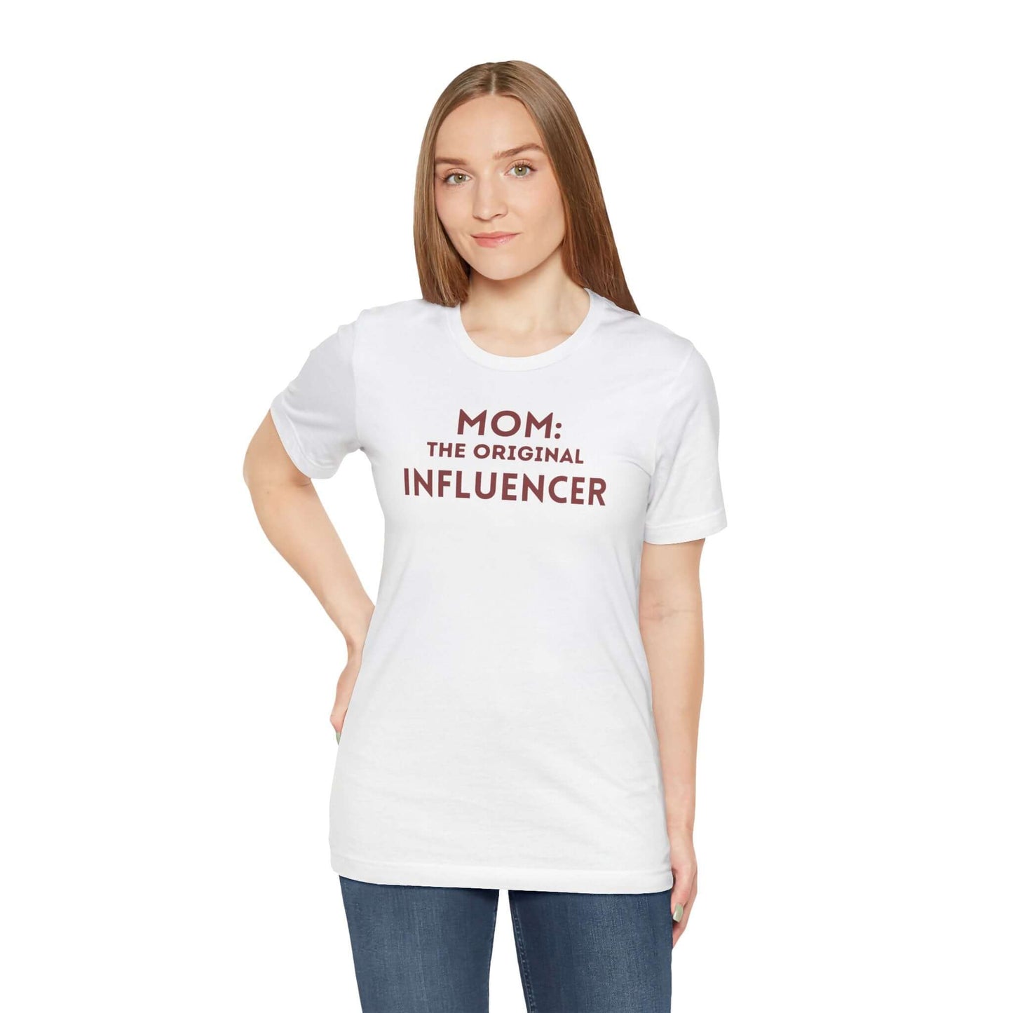 Funny Mom Tee - "Mom: The Original Influencer" - Unisex Jersey Short Sleeve T-Shirt