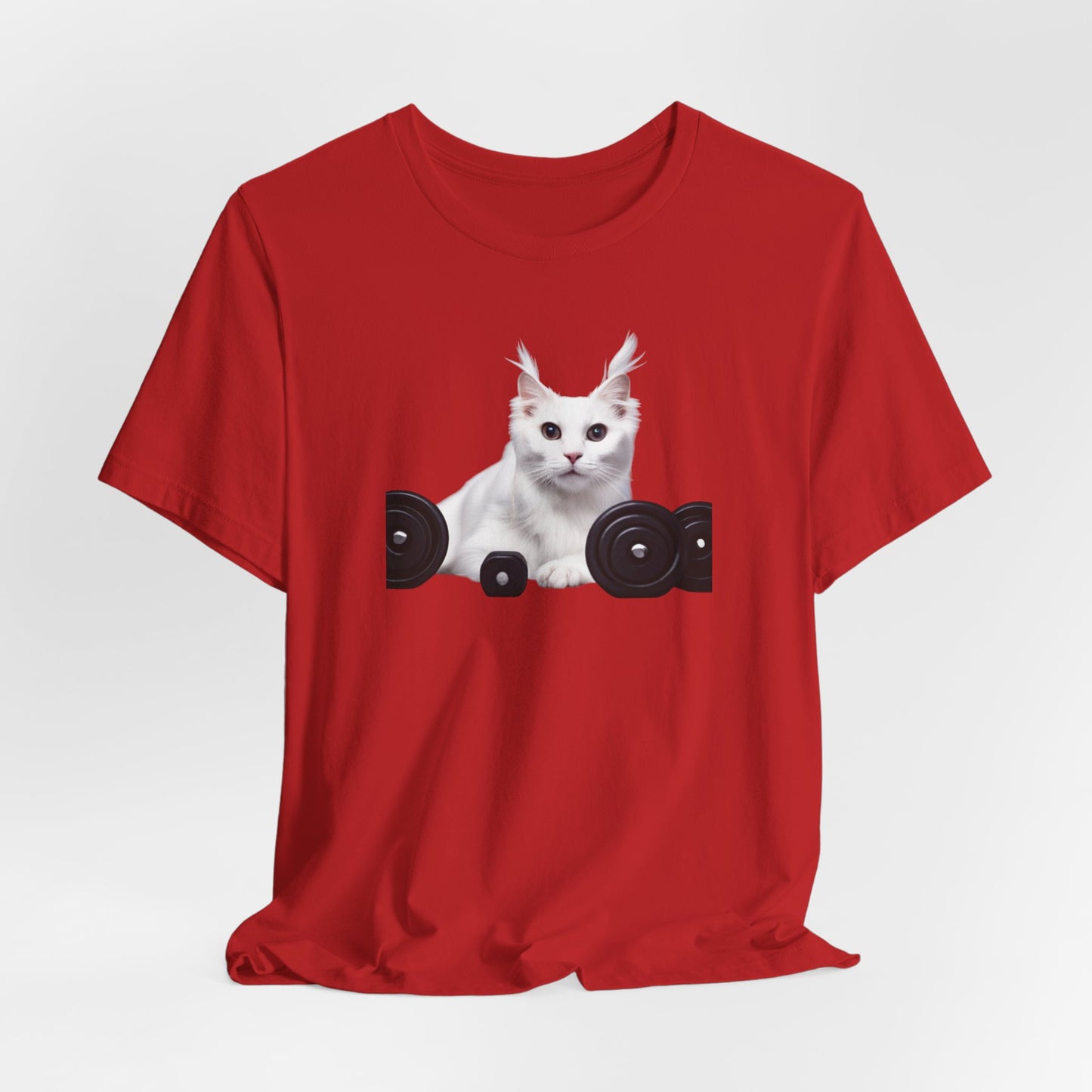 Cat DJ T-Shirt — Cute White Cat with Turntables Tee