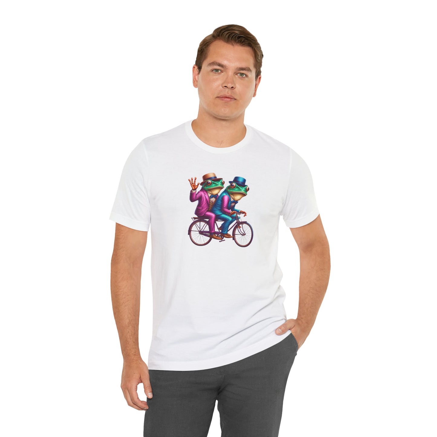 Frog Duo Graphic Tee - Fun Unisex Short Sleeve Shirt