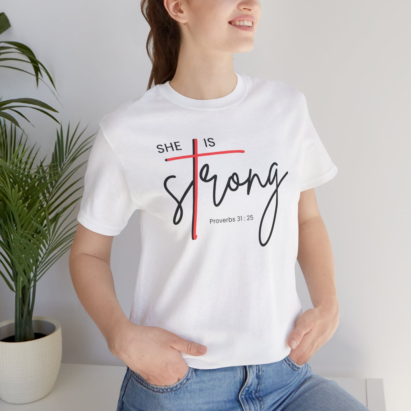 Christian Tee Shirt, Faith-Inspired She is strong