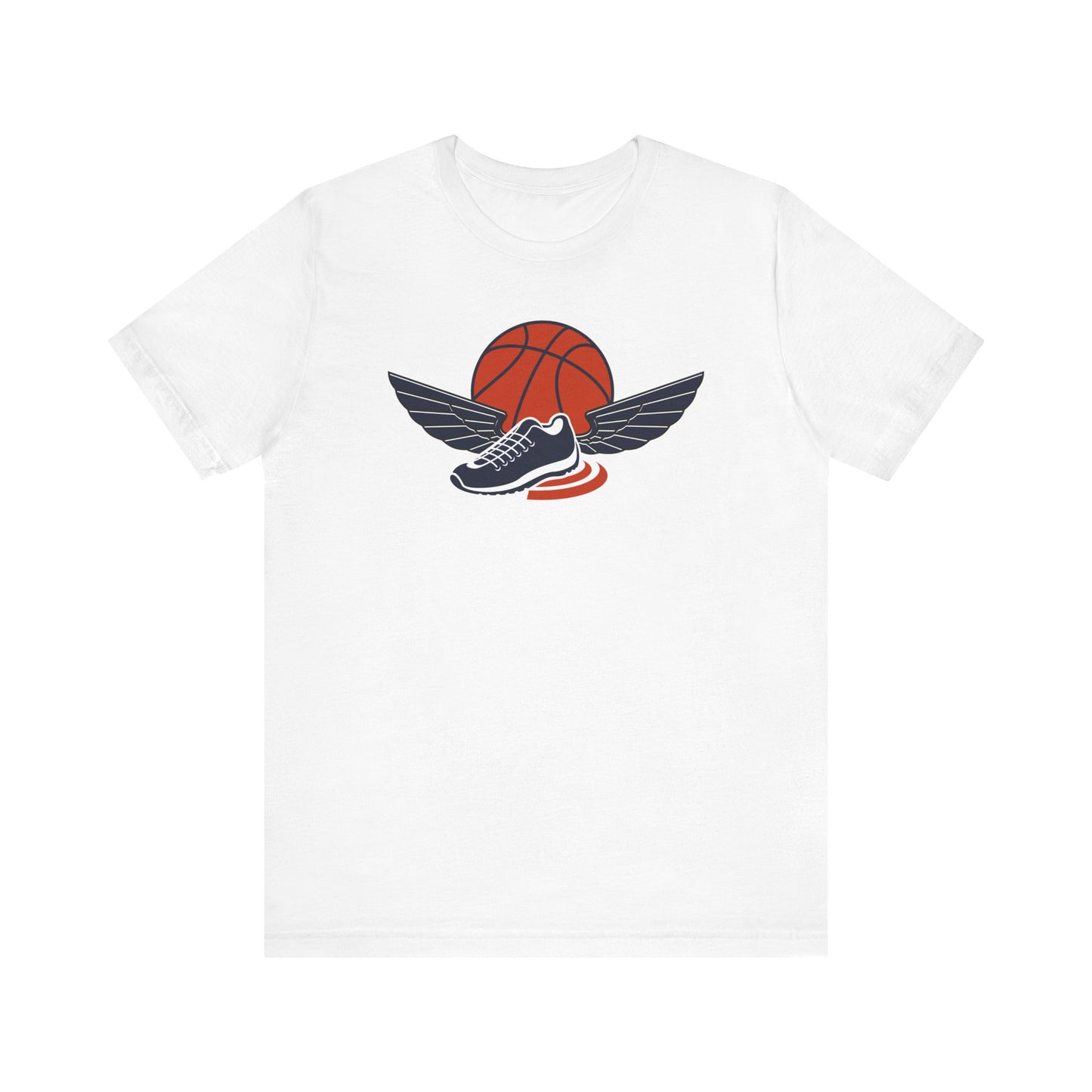 T-shirt de basket-ball avec chaussures et ailes Livraison express disponible