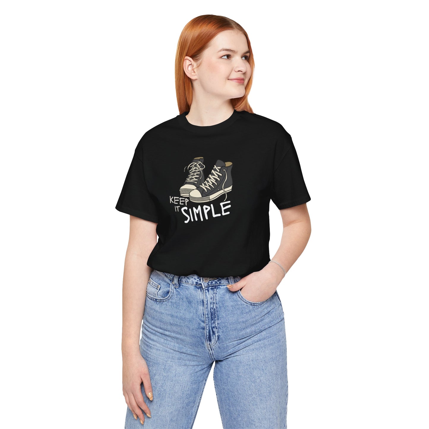 Simple Graphic Tee - Casual Unisex Jersey Short Sleeve T-Shirt