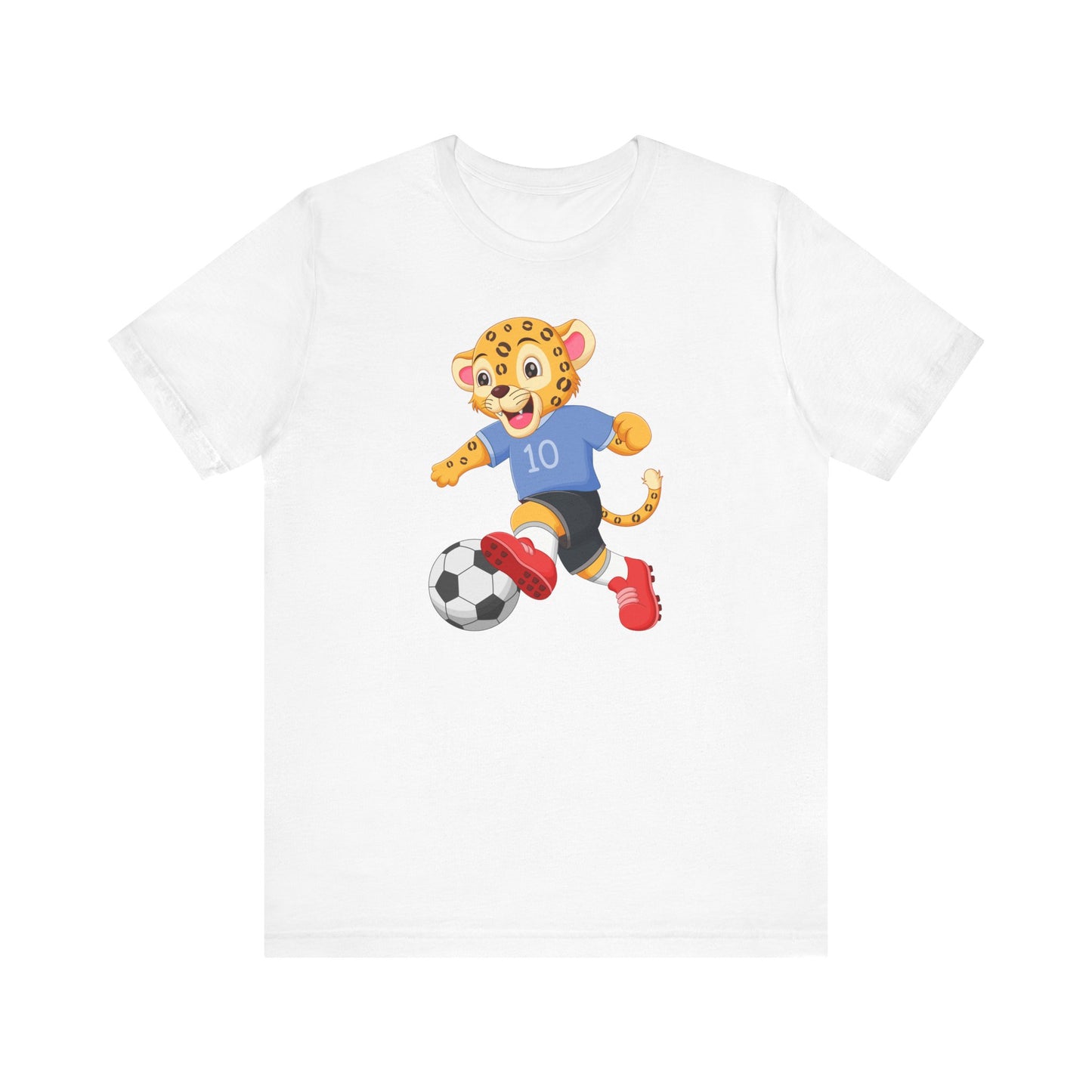 T-shirt de football unisexe à imprimé léopard - Livraison express disponible