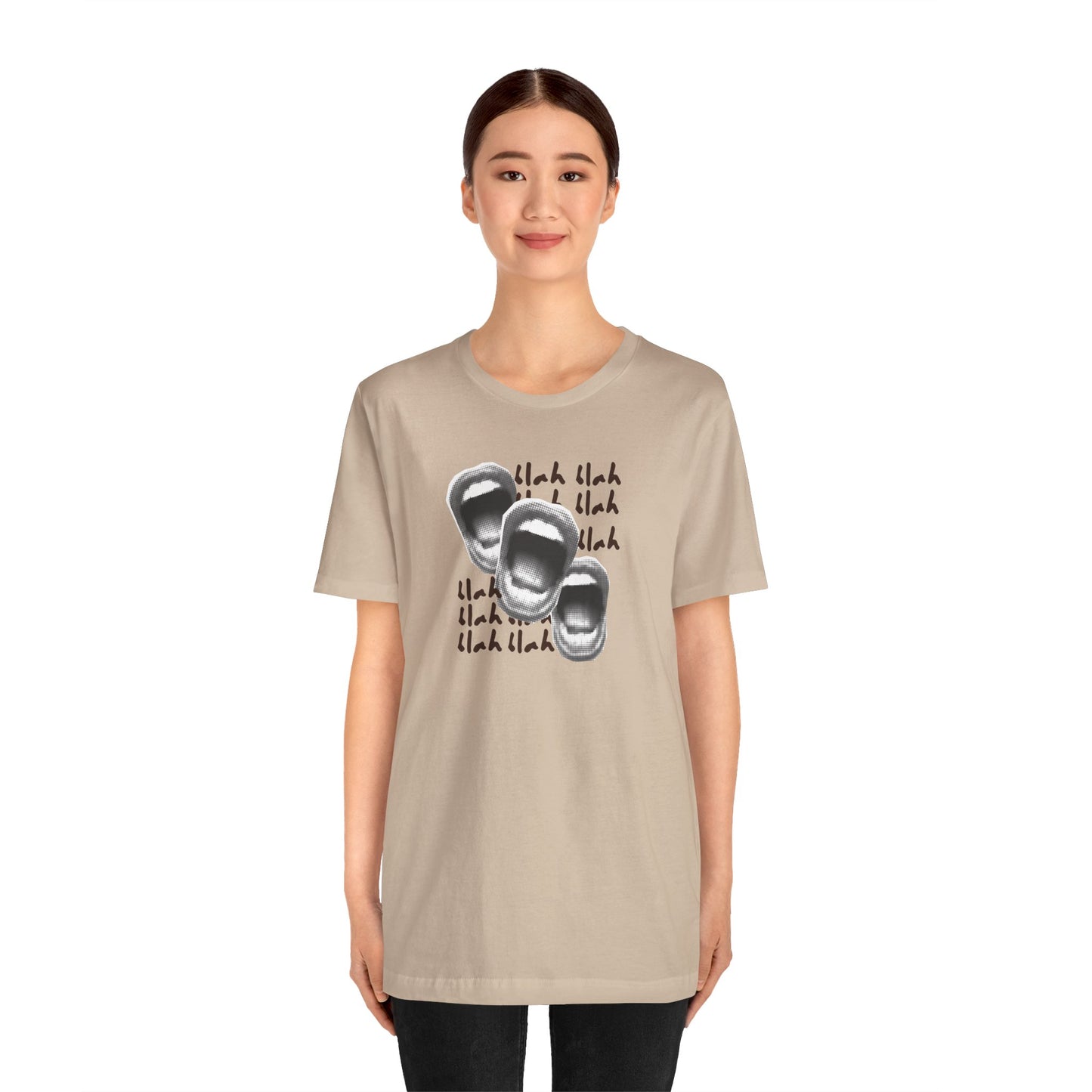 Funny Conversation Starter Tee blah, blah - Unisex Jersey Short Sleeve Tee