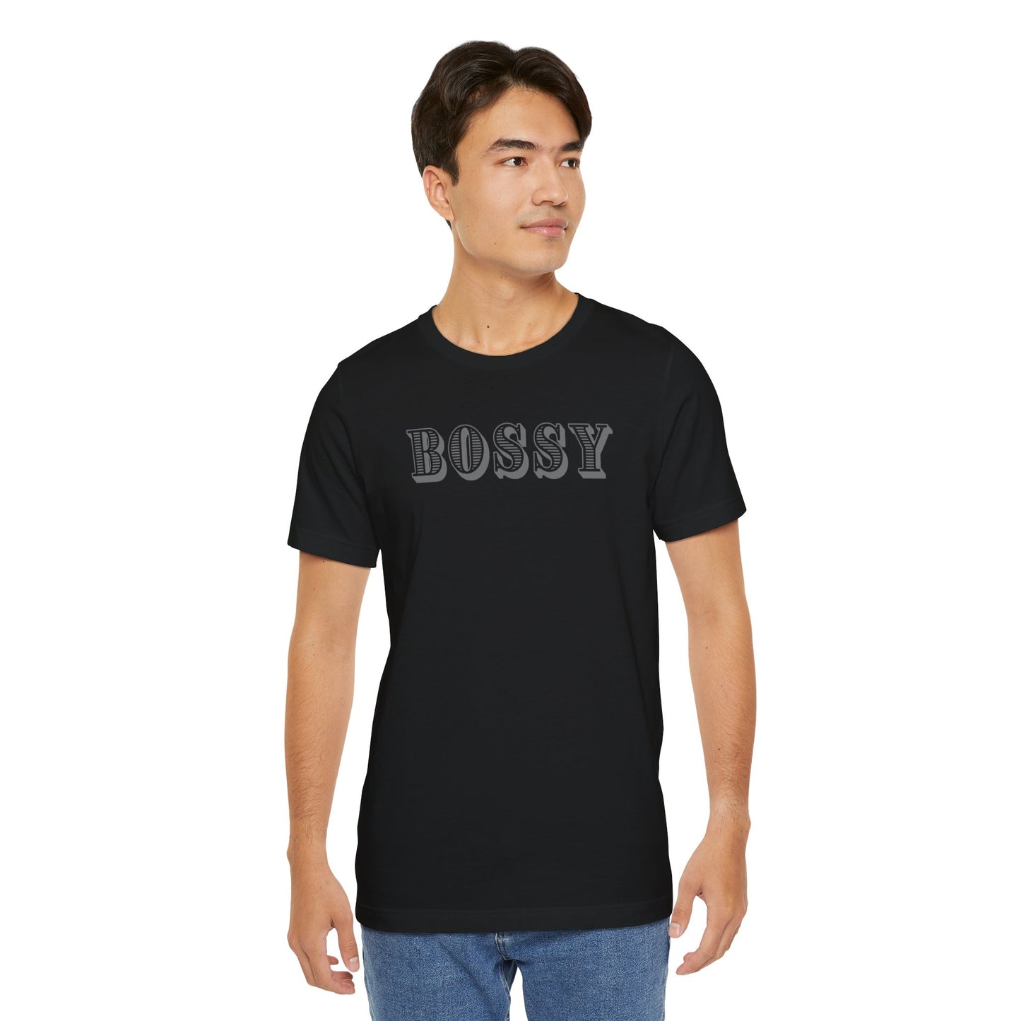 Bossy Unisex Jersey Tee - Trendy Graphic T-Shirt for Confident Outfits