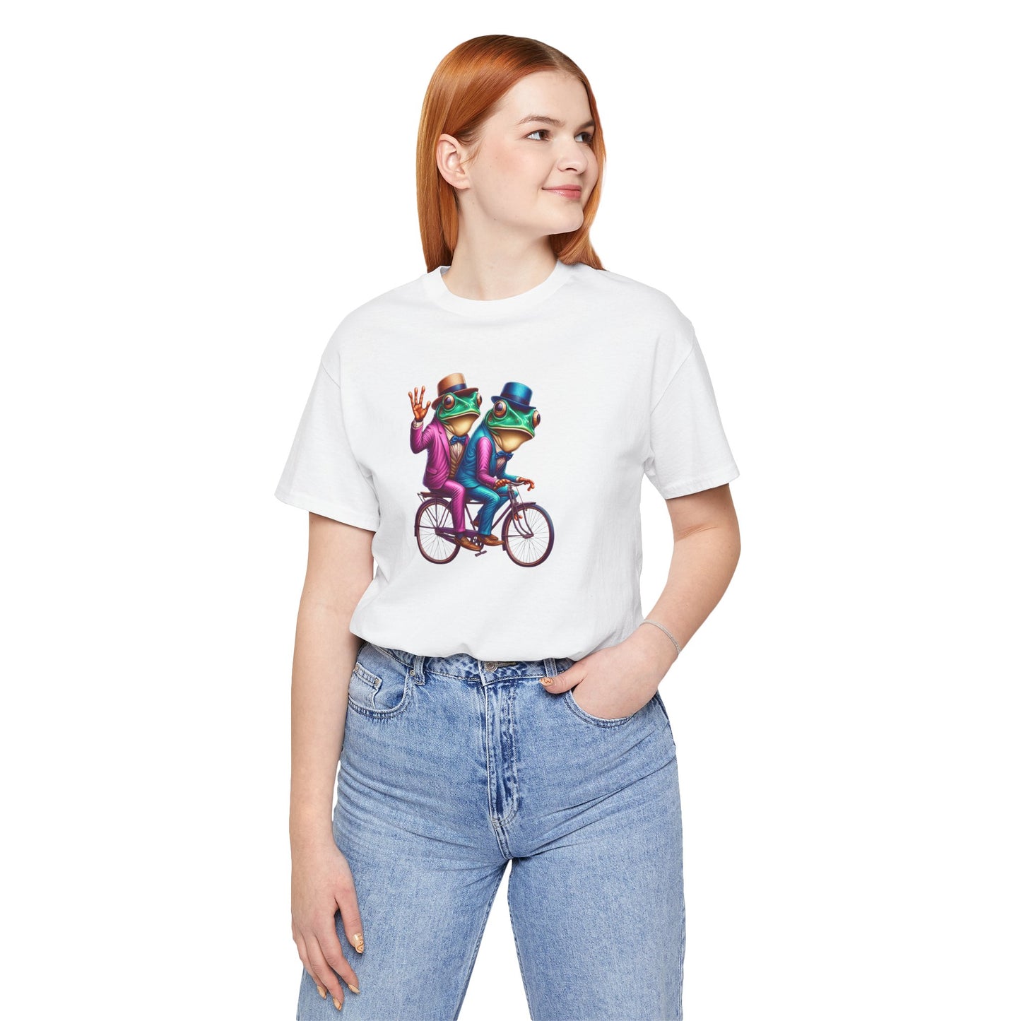 Frog Duo Graphic Tee - Fun Unisex Short Sleeve Shirt