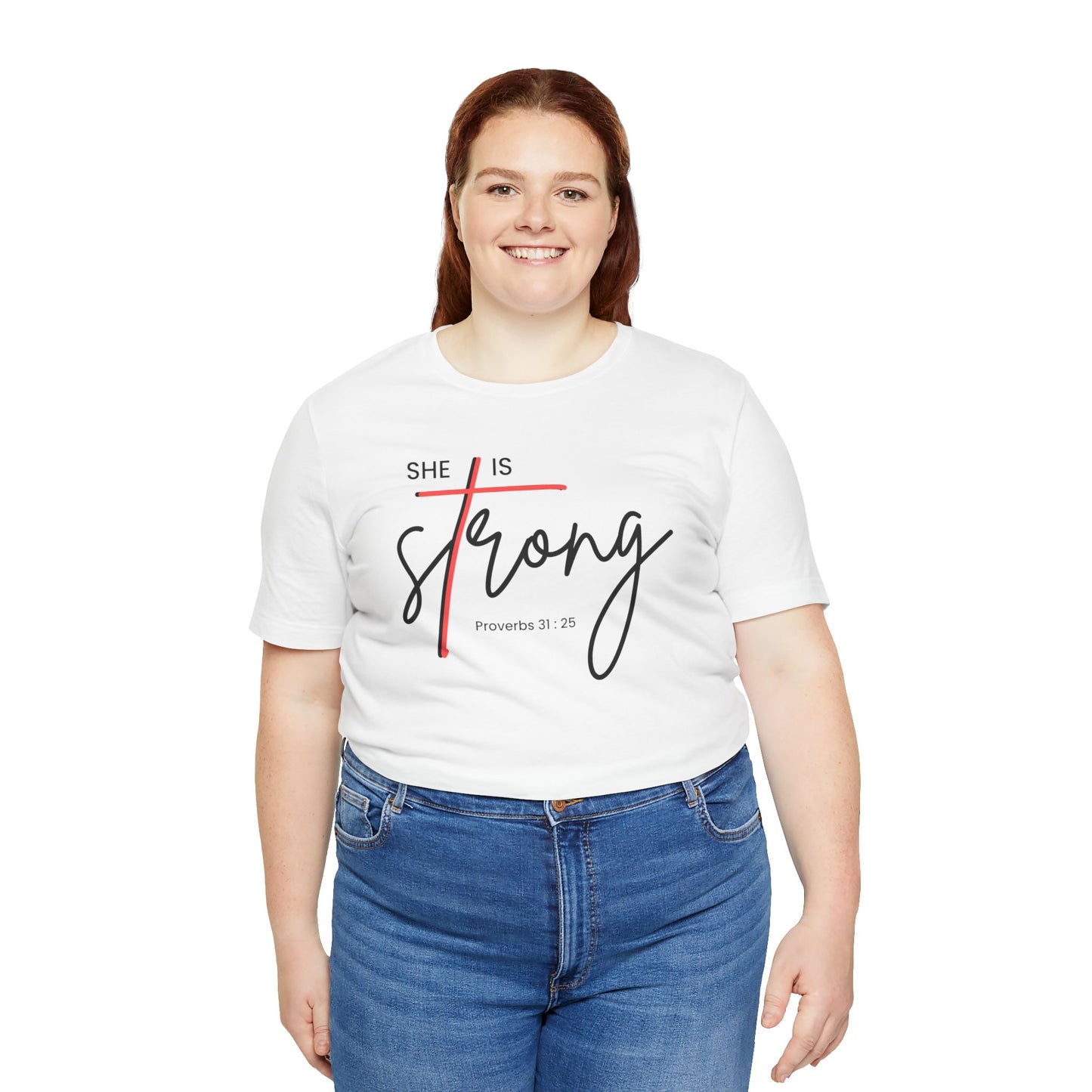 Christian Tee Shirt, Faith-Inspired She is strong