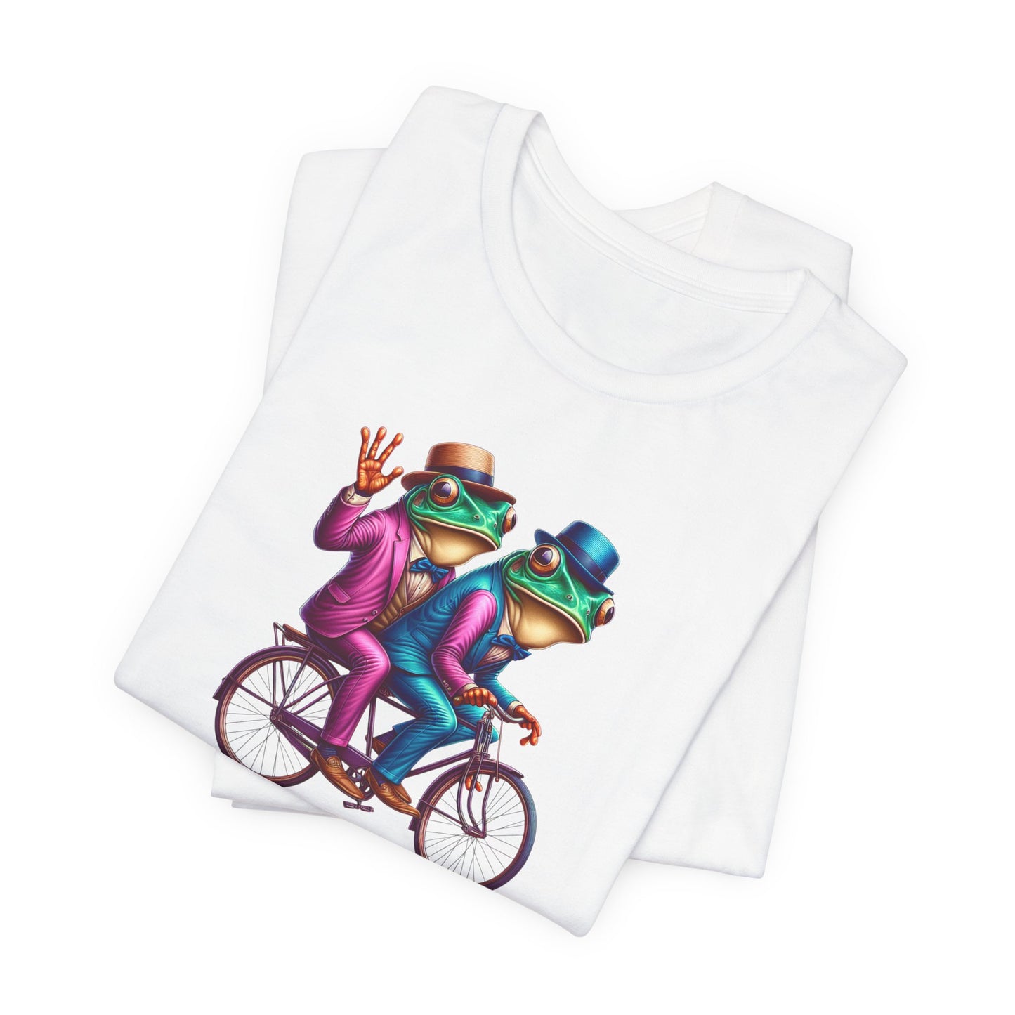 Frog Duo Graphic Tee - Fun Unisex Short Sleeve Shirt