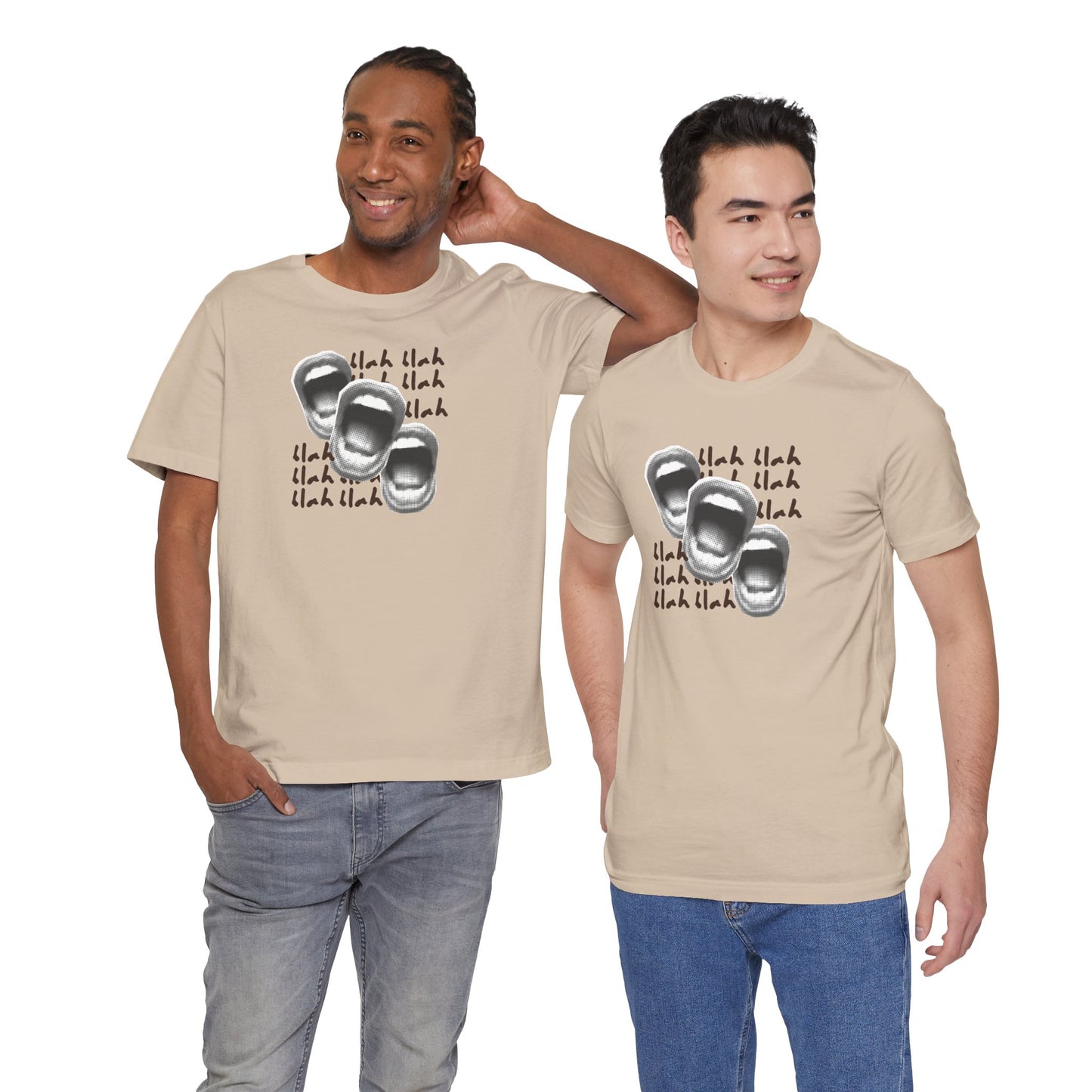 Funny Conversation Starter Tee blah, blah - Unisex Jersey Short Sleeve Tee