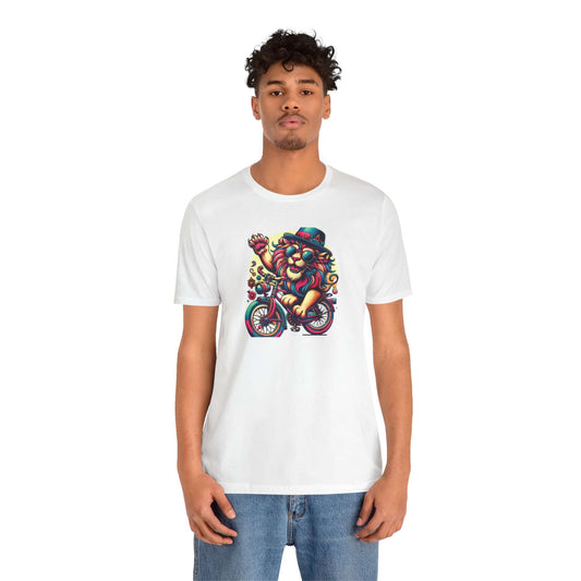 Playful Lion Graphic Tee - Unisex Jersey Short Sleeve T-Shirt