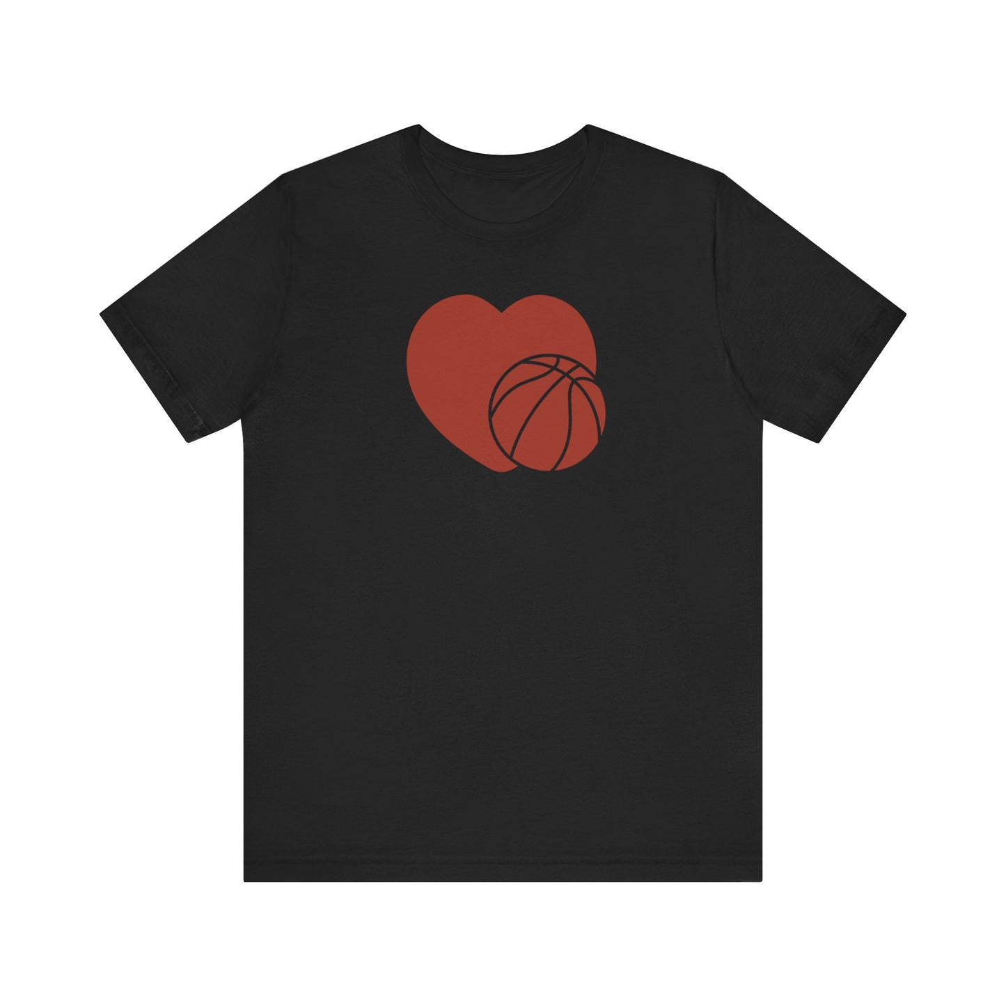 T-shirt à manches courtes en jersey unisexe J'adore le basket-ball