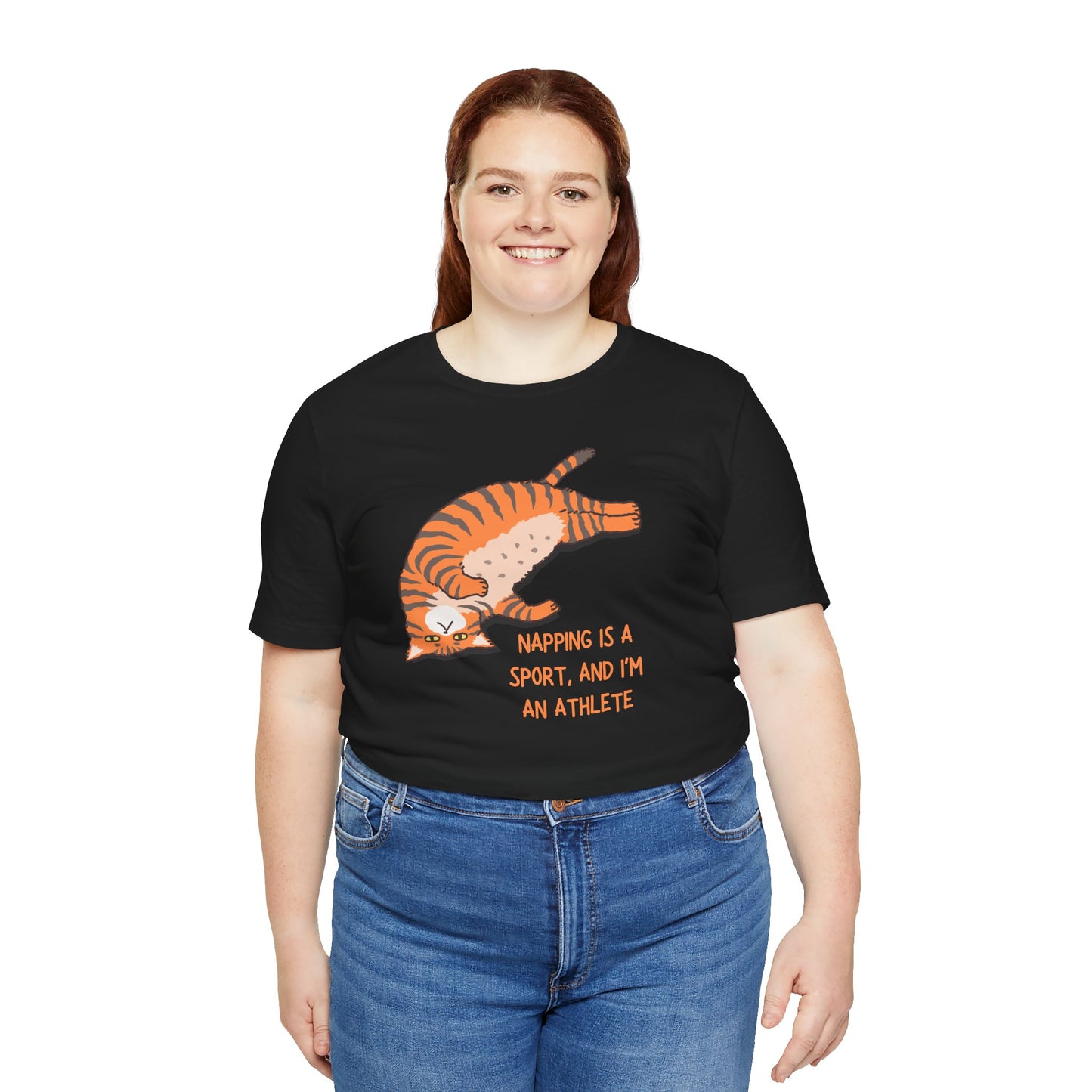 Napping is a Sport Tee - Unisex Jersey Short Sleeve T-Shirt for Cat Lovers