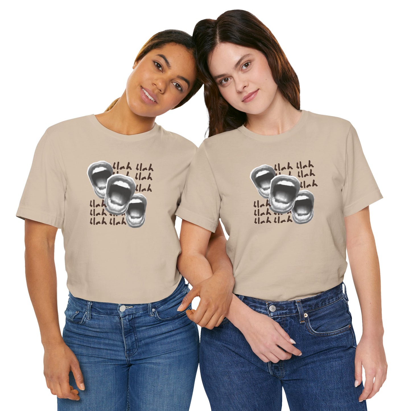 Funny Conversation Starter Tee blah, blah - Unisex Jersey Short Sleeve Tee