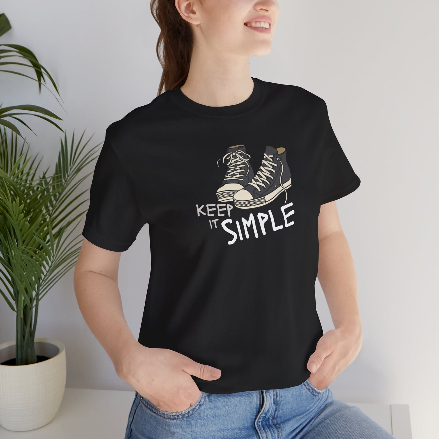 Simple Graphic Tee - Casual Unisex Jersey Short Sleeve T-Shirt