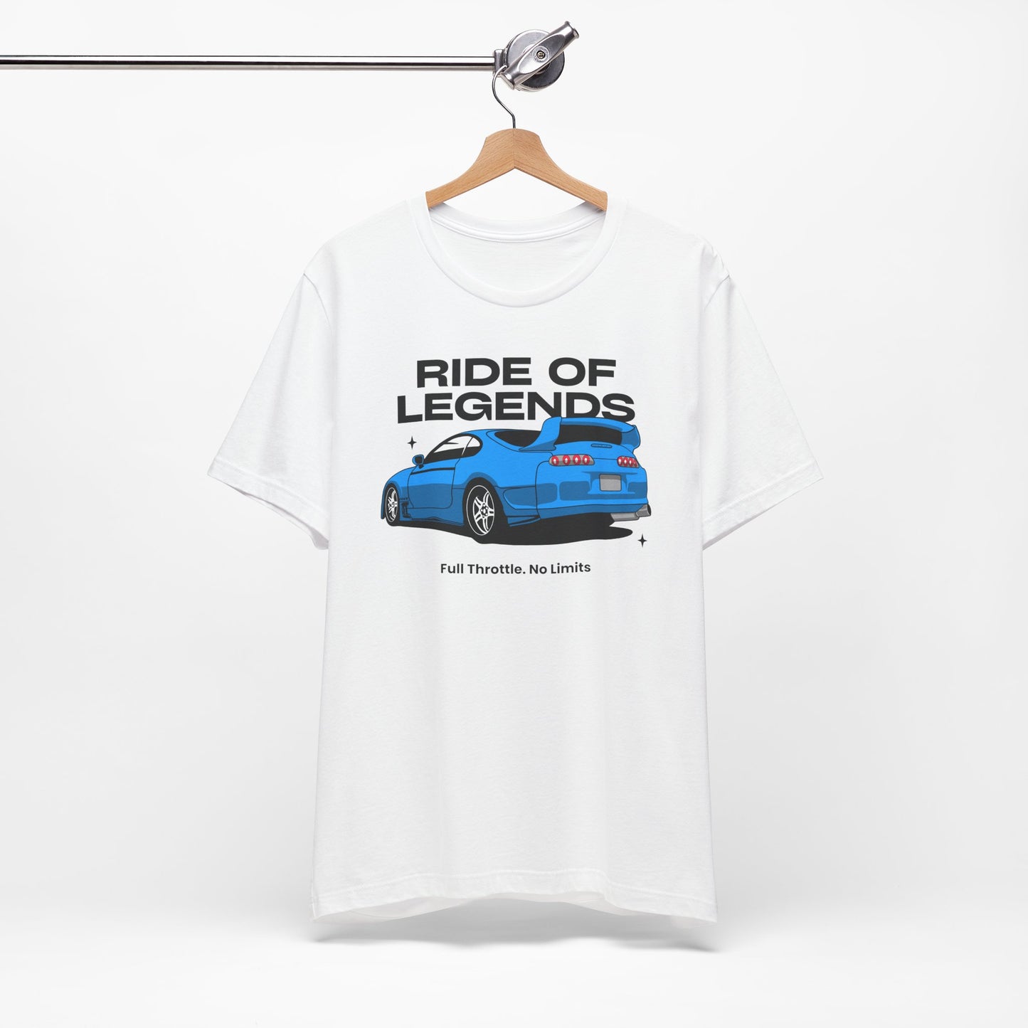 Ride of Legends Unisex Jersey Tee - Full Throttle Car Graphic