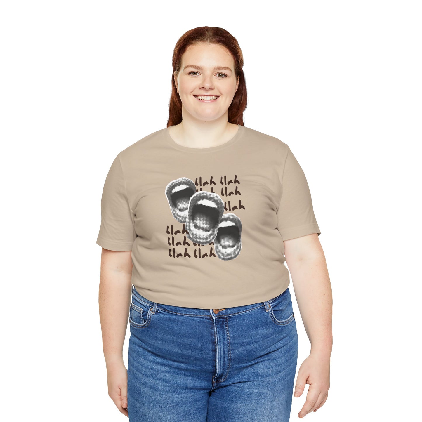 Funny Conversation Starter Tee blah, blah - Unisex Jersey Short Sleeve Tee