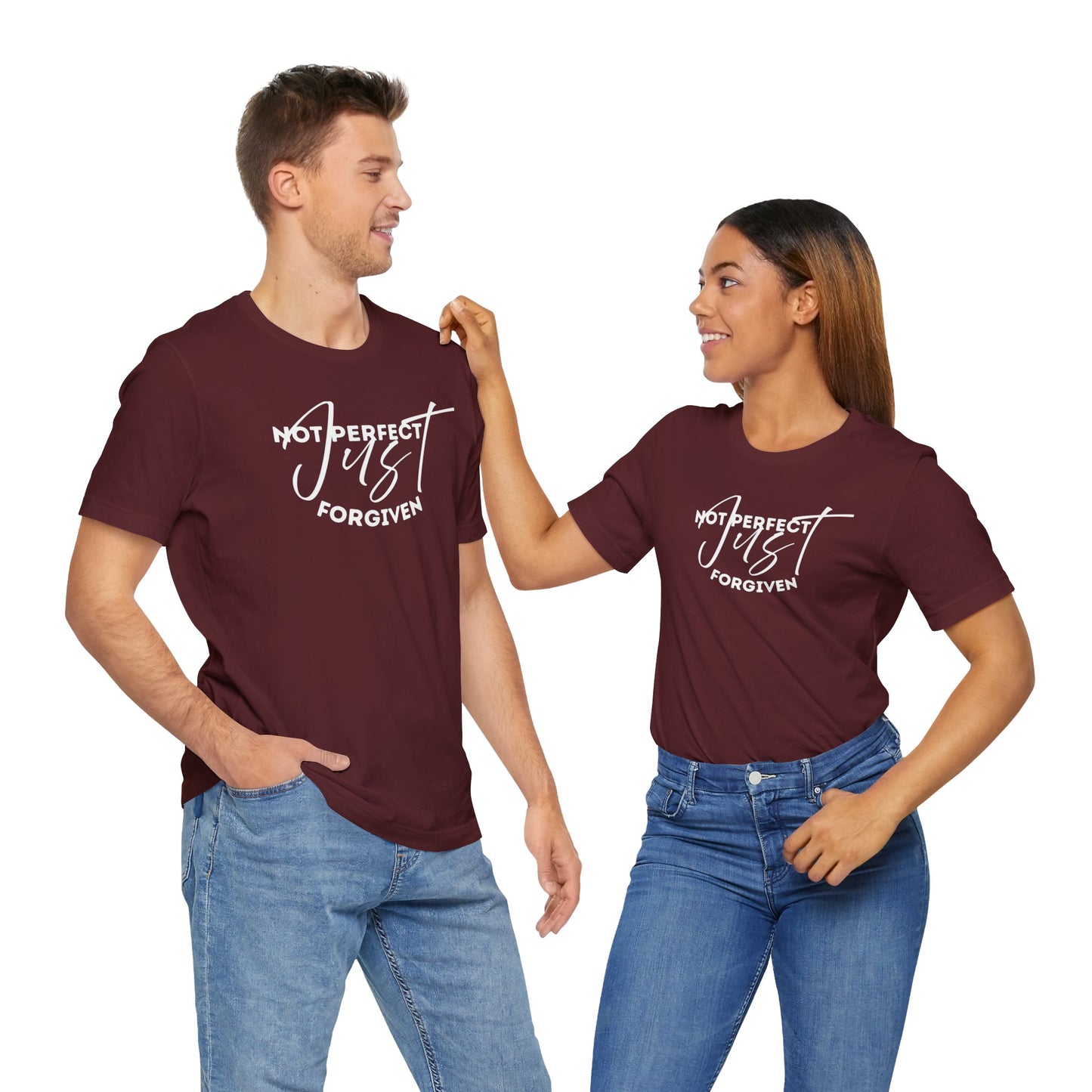 Christian Unisex Tee - 'Not Perfect Just Forgiven'