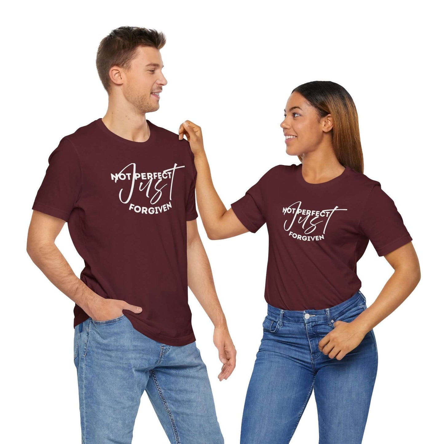 Christian Unisex Tee - 'Not Perfect Just Forgiven'