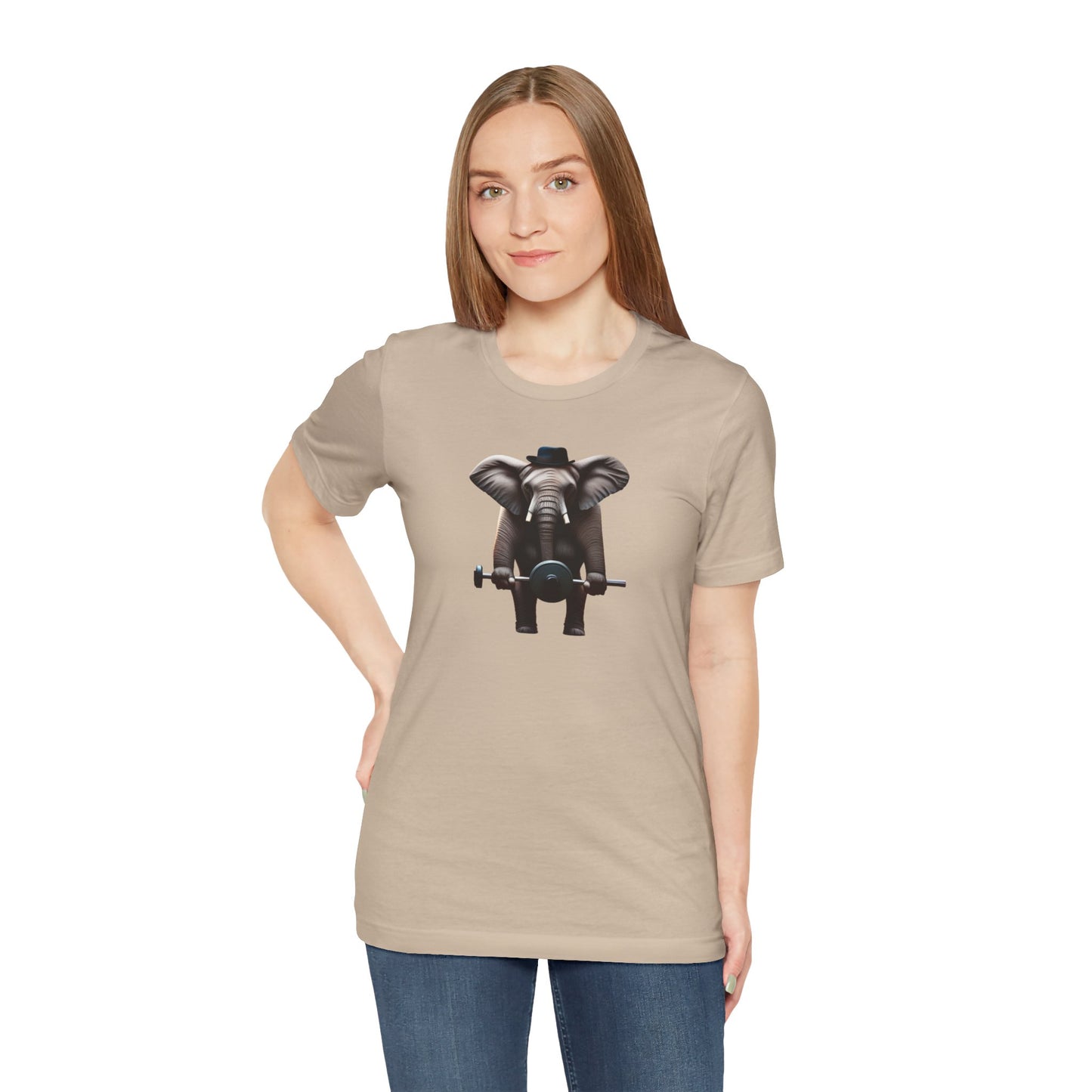 Elephant Lifting Weight Unisex Tee - Express Delivery Available