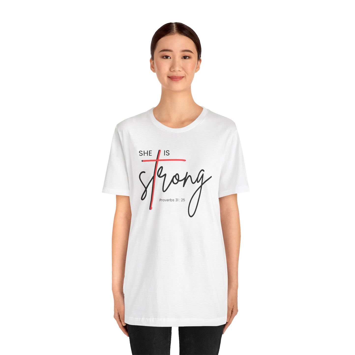 Christian Tee Shirt, Faith-Inspired She is strong