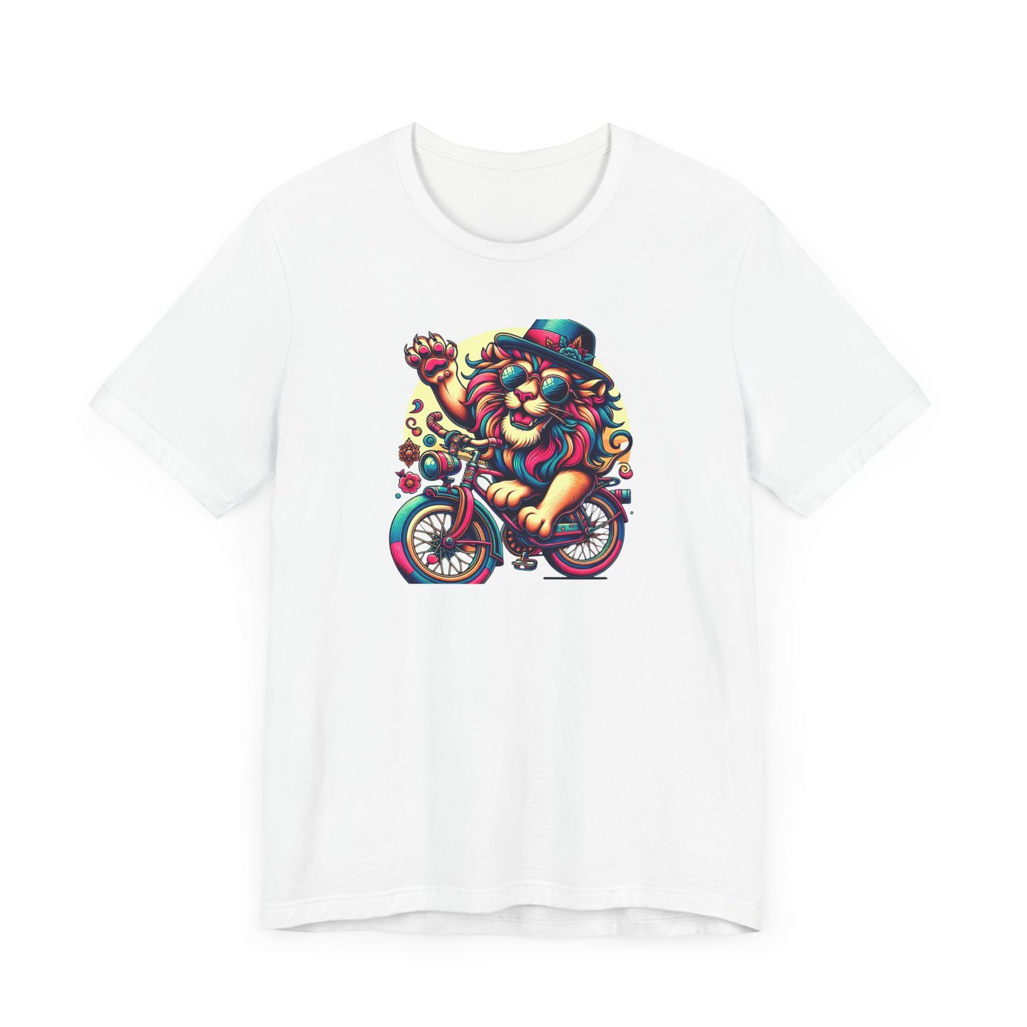 Playful Lion Graphic Tee - Unisex Jersey Short Sleeve T-Shirt