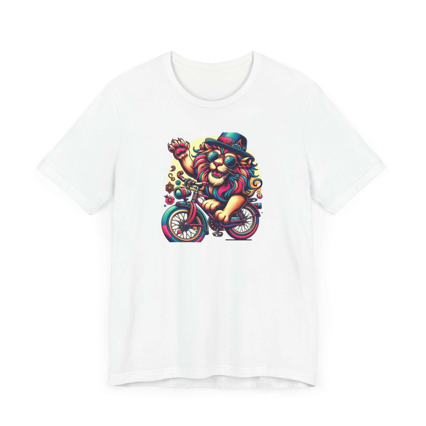 Playful Lion Graphic Tee - Unisex Jersey Short Sleeve T-Shirt