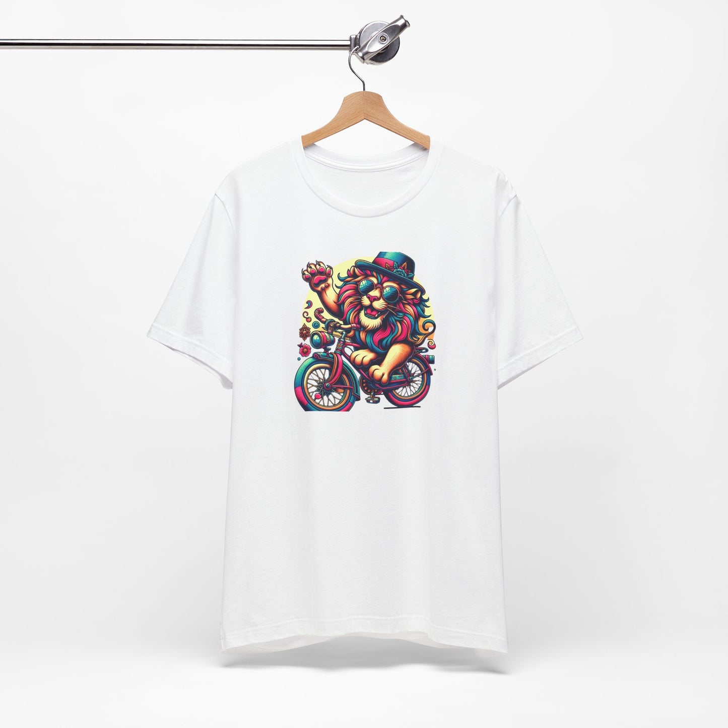 Playful Lion Graphic Tee - Unisex Jersey Short Sleeve T-Shirt