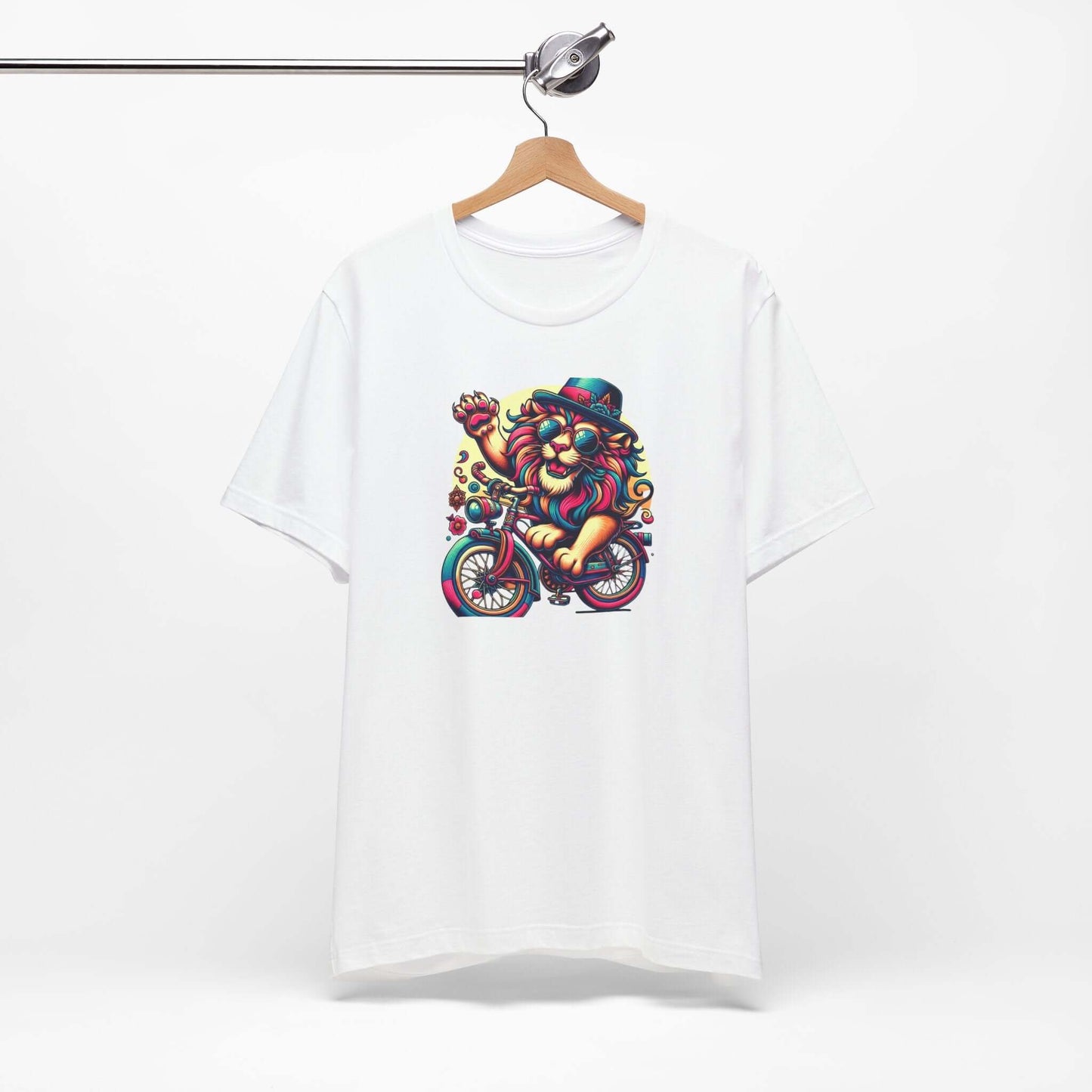 Playful Lion Graphic Tee - Unisex Jersey Short Sleeve T-Shirt