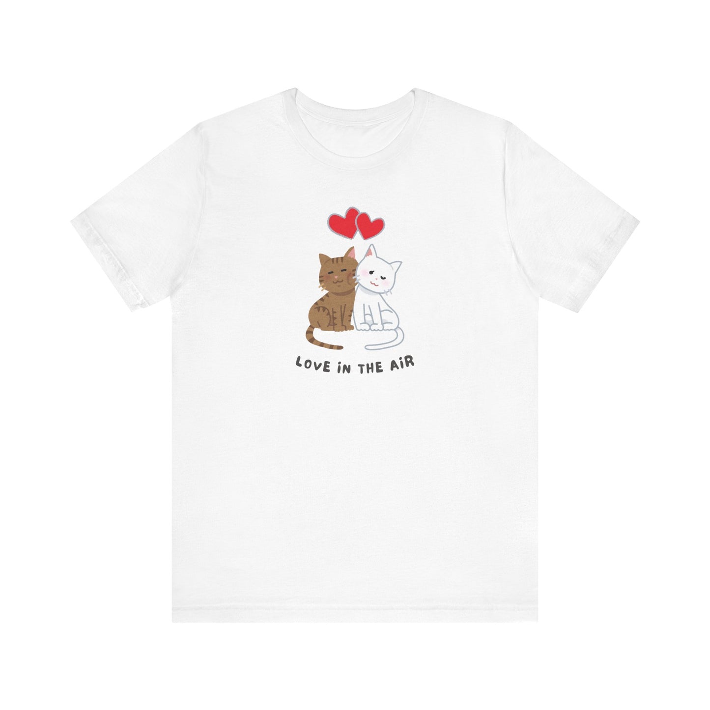 Cute Cat Love Graphic Tee - Perfect for Animal Lovers