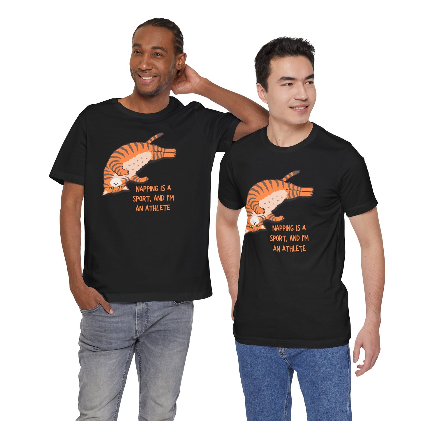 Napping is a Sport Tee - Unisex Jersey Short Sleeve T-Shirt for Cat Lovers