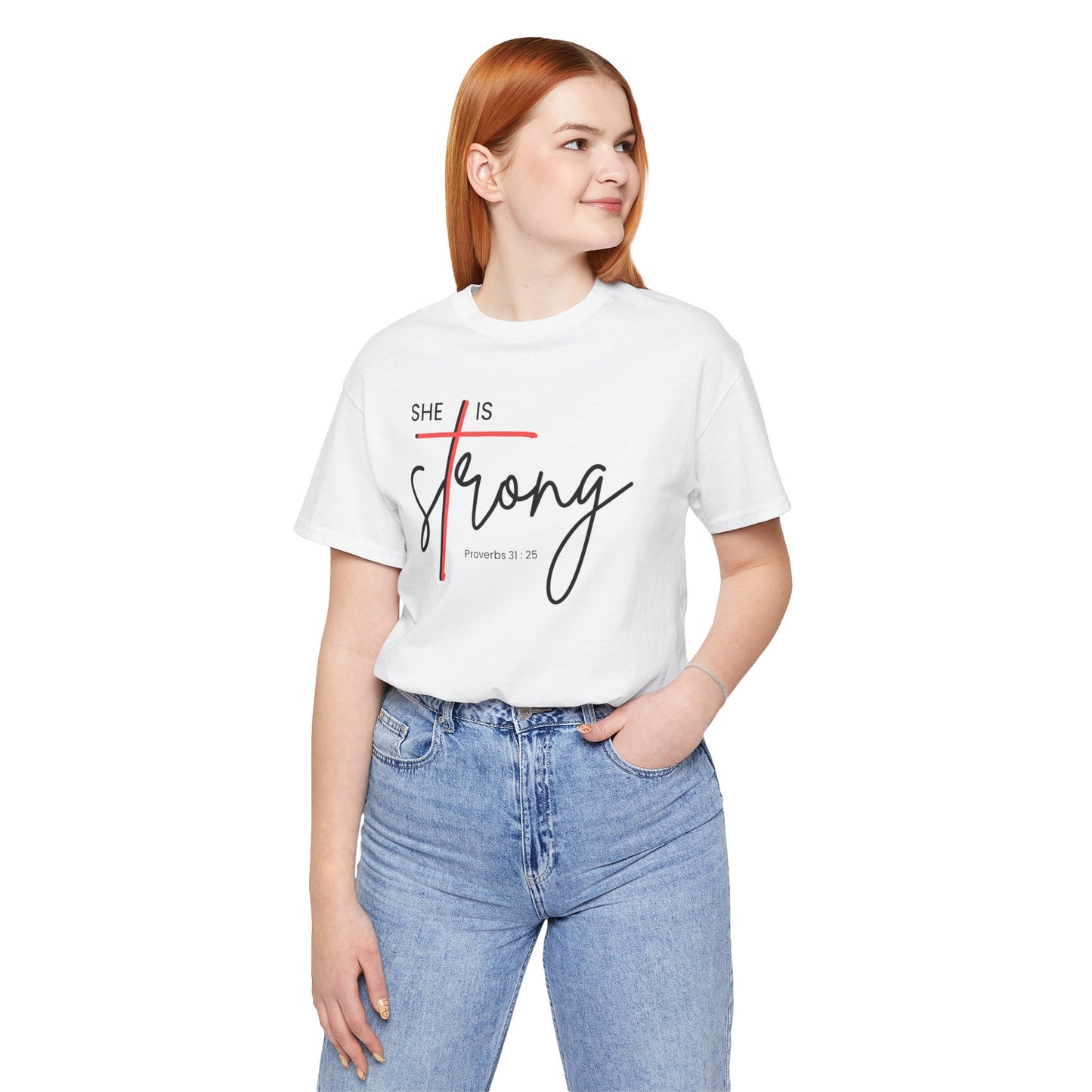 Christian Tee Shirt, Faith-Inspired She is strong