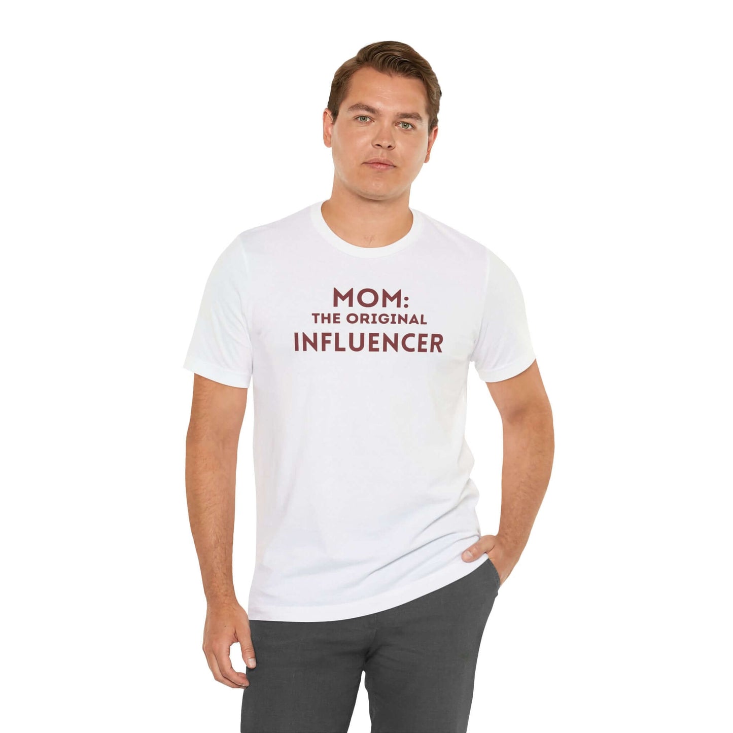 Funny Mom Tee - "Mom: The Original Influencer" - Unisex Jersey Short Sleeve T-Shirt
