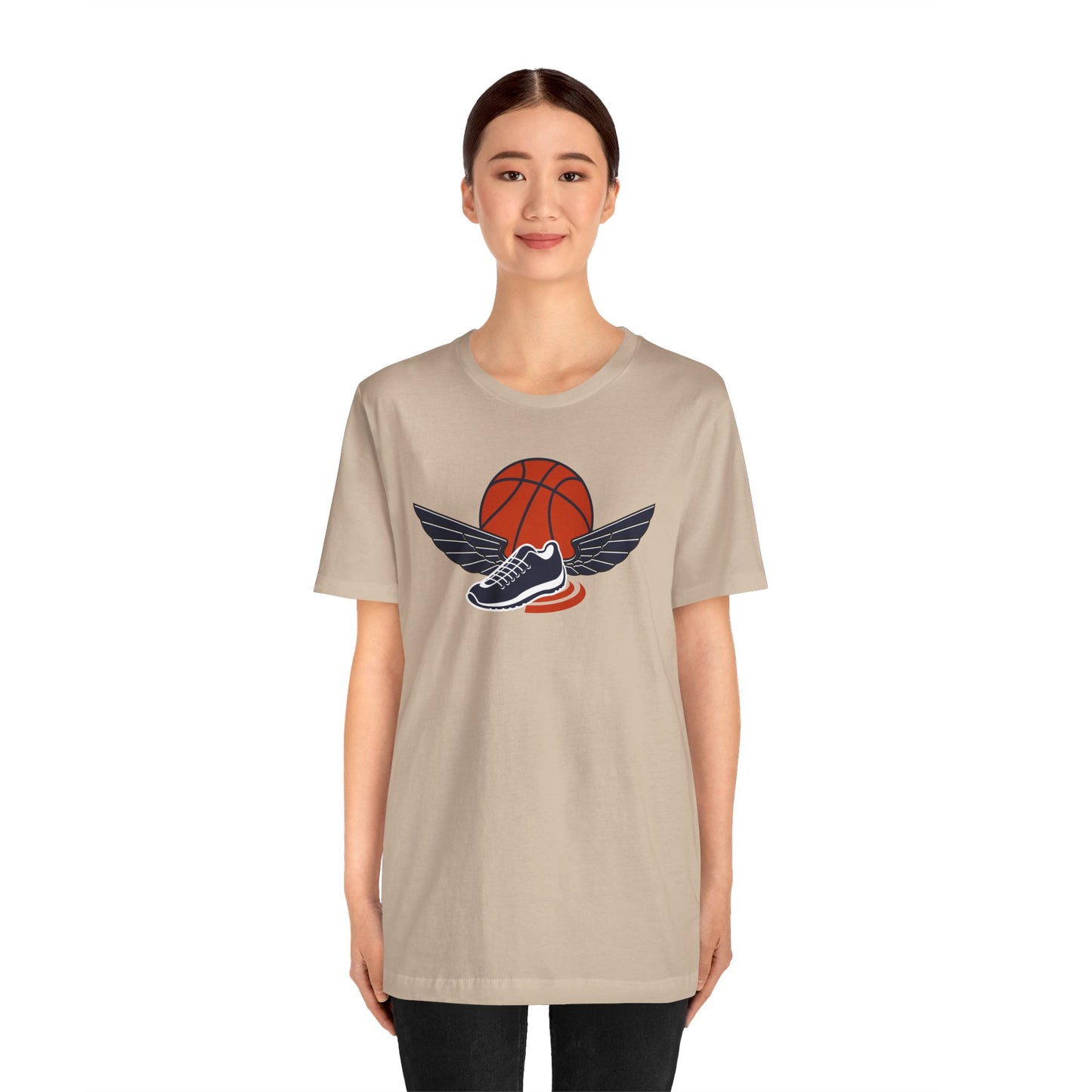 T-shirt de basket-ball avec chaussures et ailes Livraison express disponible