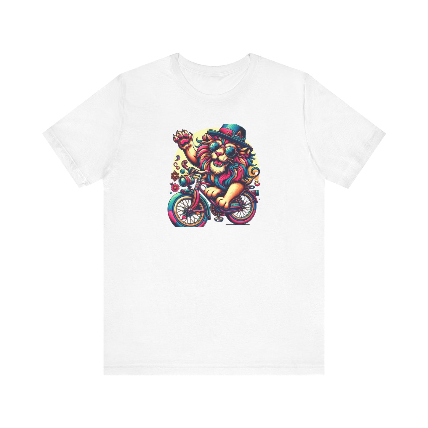 Playful Lion Graphic Tee - Unisex Jersey Short Sleeve T-Shirt