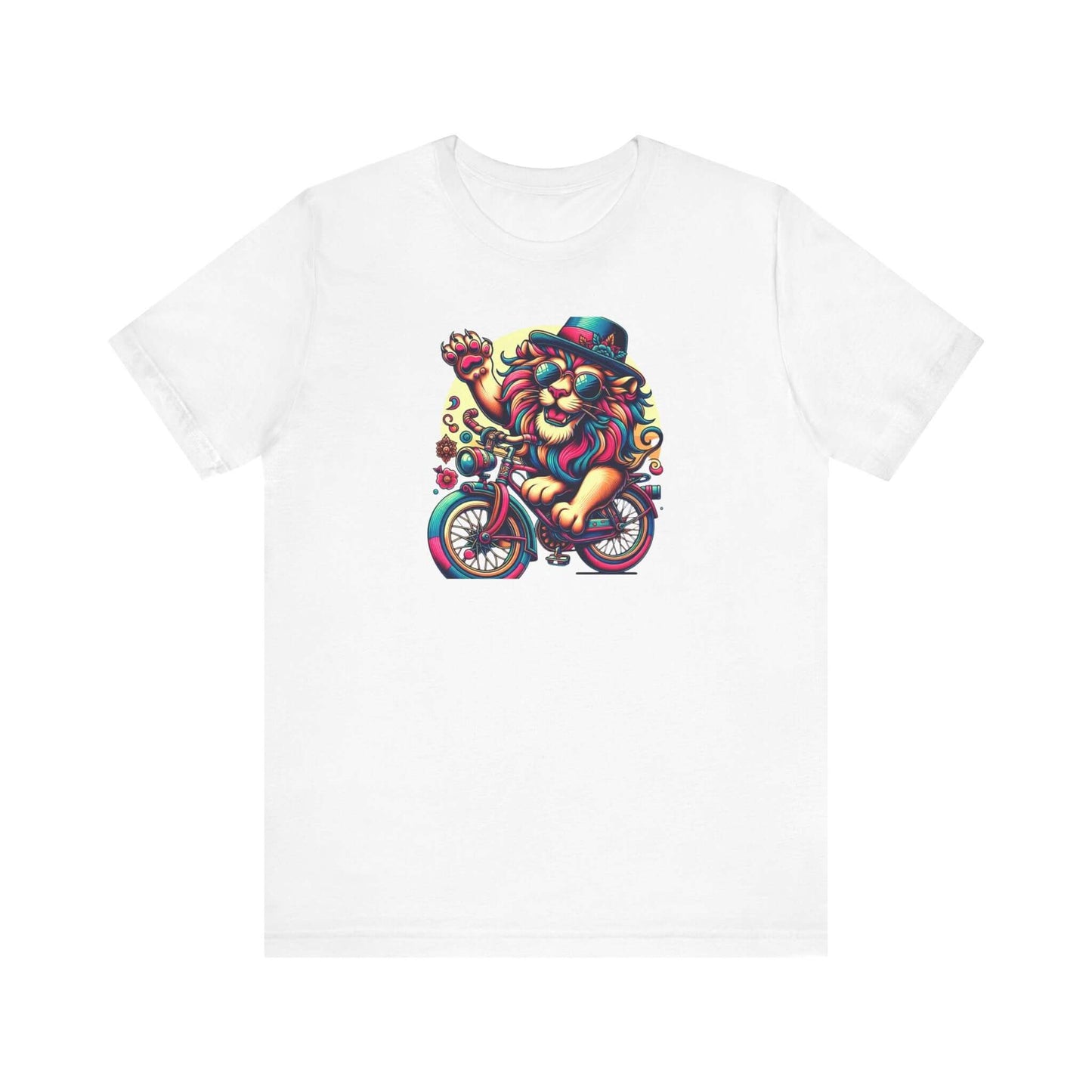 Playful Lion Graphic Tee - Unisex Jersey Short Sleeve T-Shirt