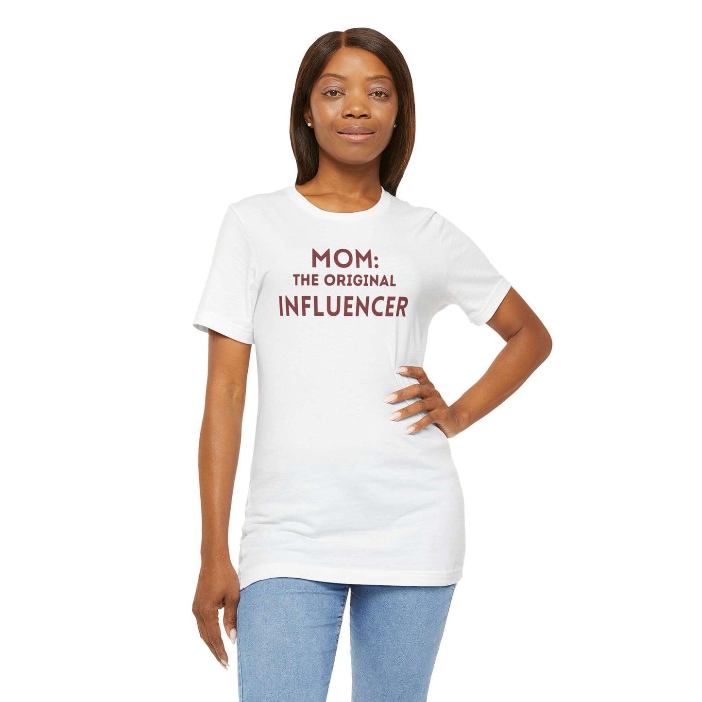 Funny Mom Tee - "Mom: The Original Influencer" - Unisex Jersey Short Sleeve T-Shirt