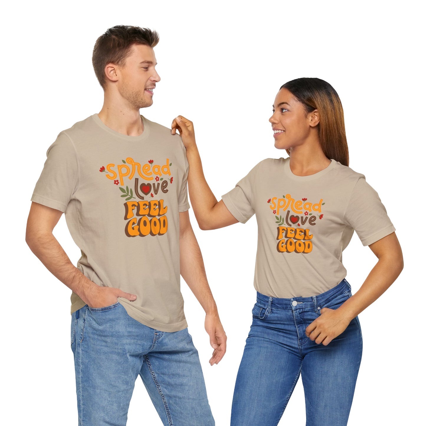 Short Sleeve Tee Spread Love Feel Good - Express Delivery Available