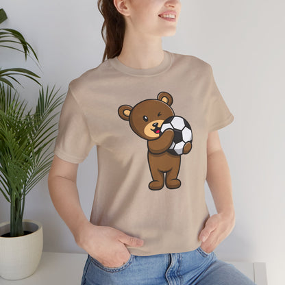 Camiseta unisex de fútbol con osito de peluche