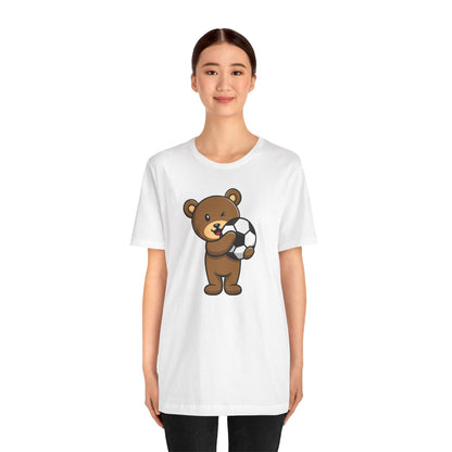 Camiseta unisex de fútbol con osito de peluche