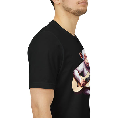 Monkey Playing Guitar T‑Shirt — Cute Acoustic Musician Tee