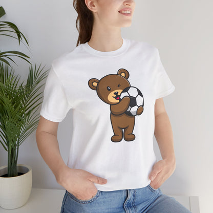 Camiseta unisex de fútbol con osito de peluche