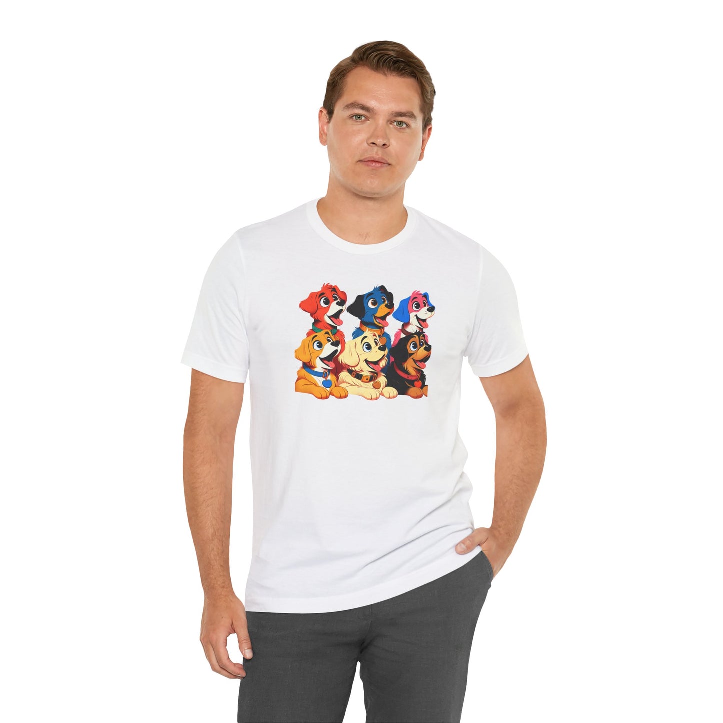 Cute Dog Squad Unisex Jersey Tee - Perfect for Pet Lovers