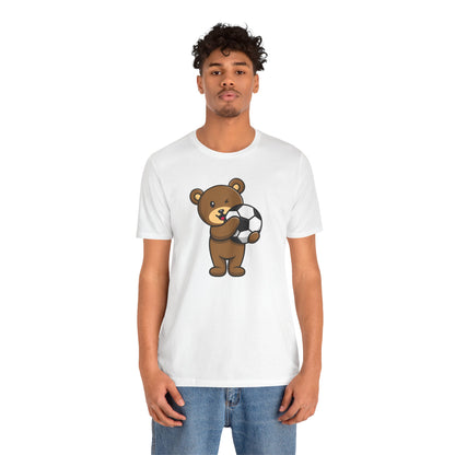 Camiseta unisex de fútbol con osito de peluche