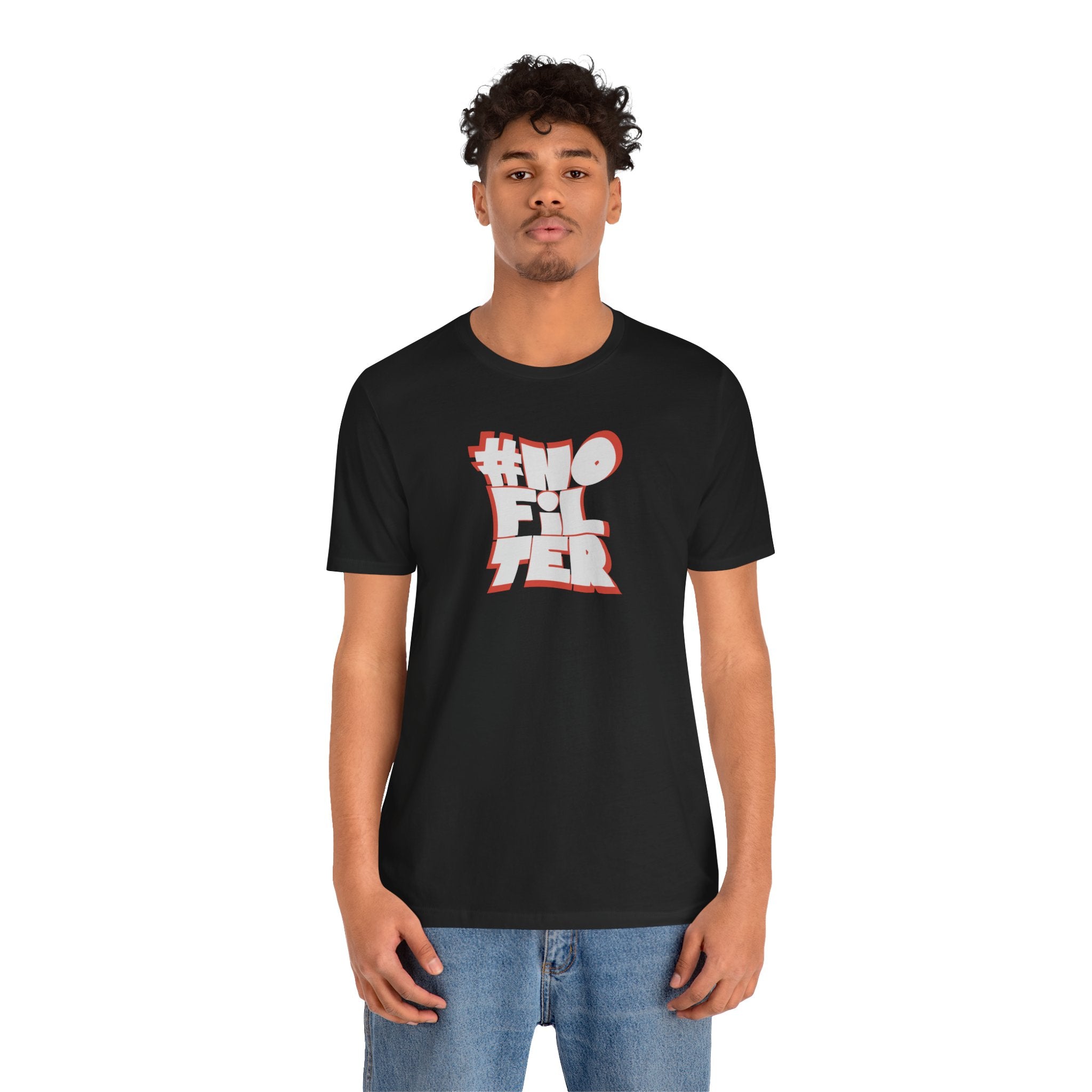 #NoFilter Unisex Short Sleeve Tee - Trendy Graphic T-Shirt for Everyday Style