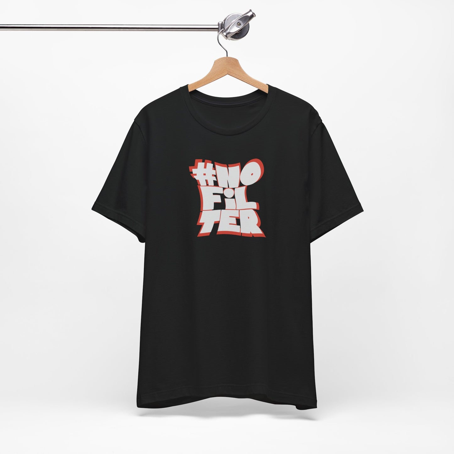 #NoFilter Unisex Short Sleeve Tee - Trendy Graphic T-Shirt for Everyday Style